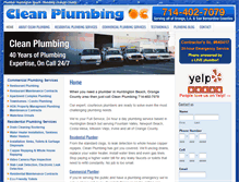 Tablet Screenshot of cleanplumbingoc.com